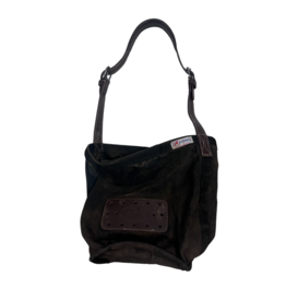 Derby Originals Feed Bag with Leather Strap Black Full
