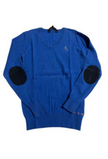 Kingsland Knitted V-Neck Sweater Royal Blue Medium