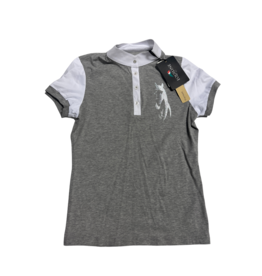 Equiline Moira Polo Shirt Melange Grey Medium (new)