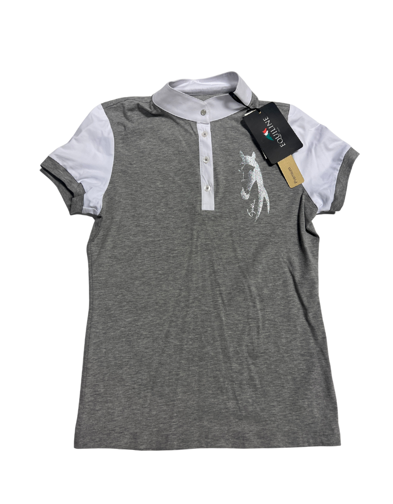 Equiline Moira Polo Shirt Melange Grey Medium (new)