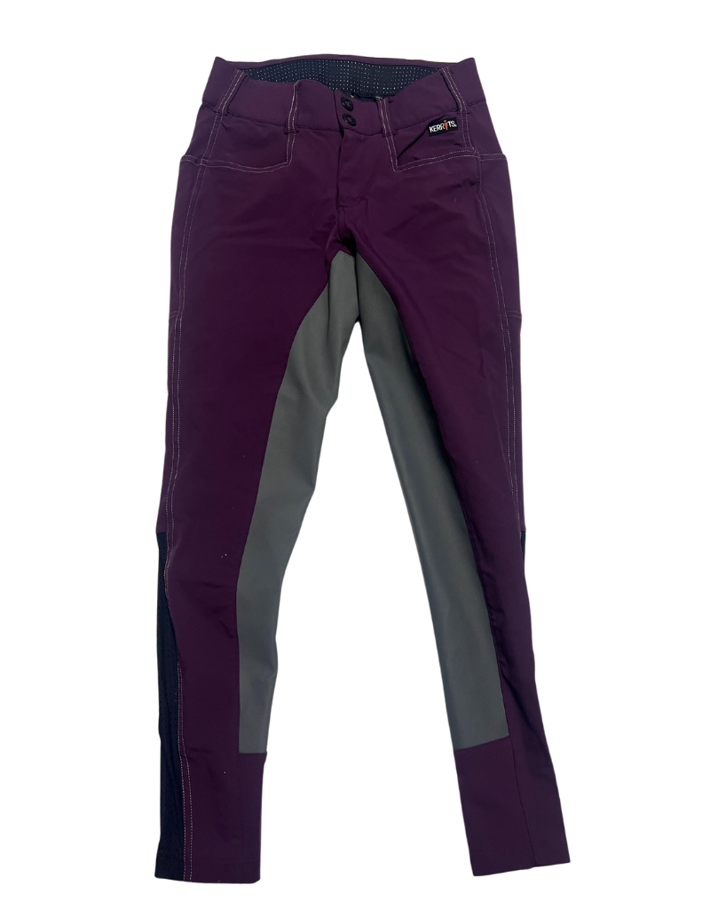 Kerrits Griptek Full Seat Breeches Plum/Grey Medium