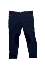 Smartpak Piper Knee Patch Breeches Navy/Pink 40R