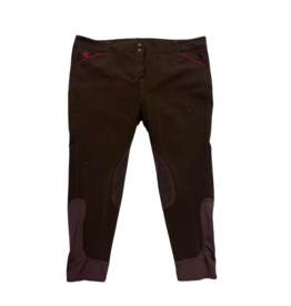 Smartpak Piper Knee Patch Breeches Brown/Red 46R