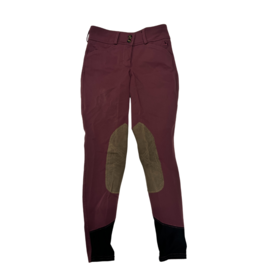 RJ Classics Kids Knee Patch Breeches Burgundy 10R