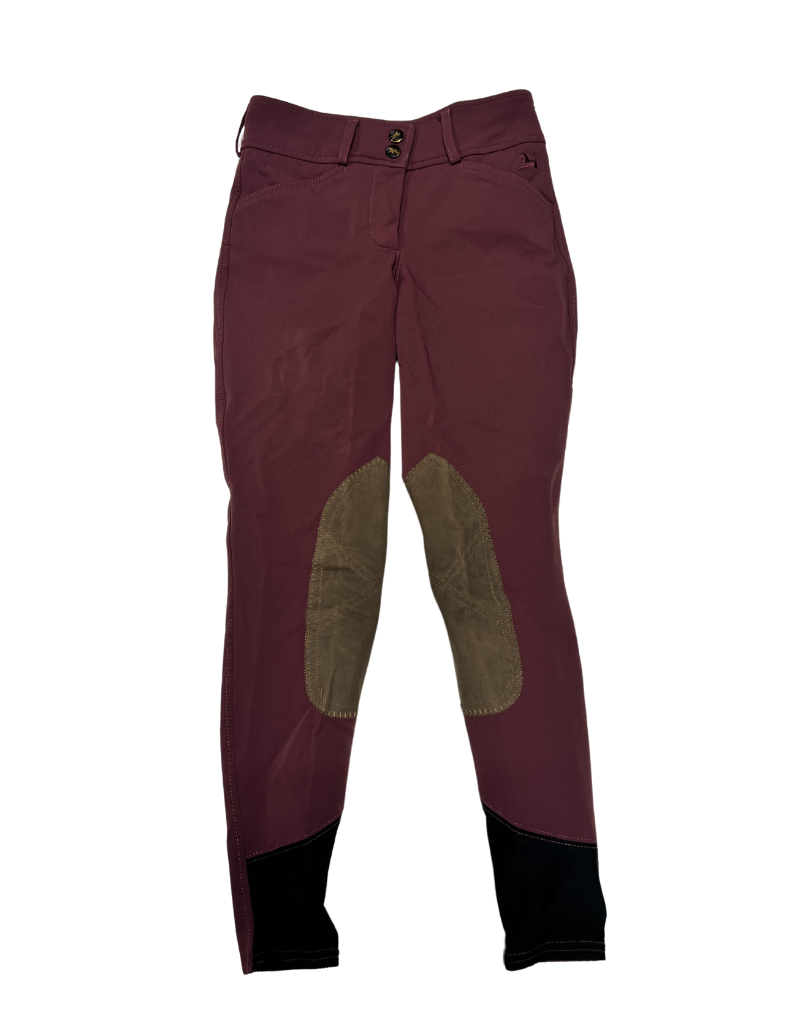 RJ Classics Kids Knee Patch Breeches Burgundy 10R