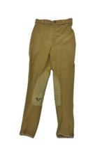 Tuffrider Kids Ribbed Knee Patch Breeches Tan 14