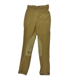 Tuffrider Kids Ribbed Knee Patch Breeches Tan 14