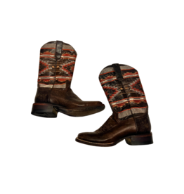 Roper Cowboy Boots Brown/Red 6