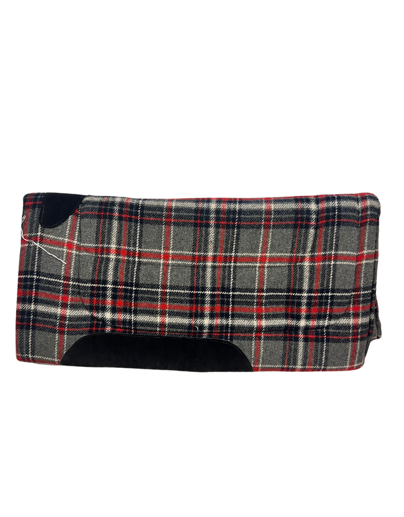 Toklat Western Saddle Pad Grey/Red/Blue Plaid