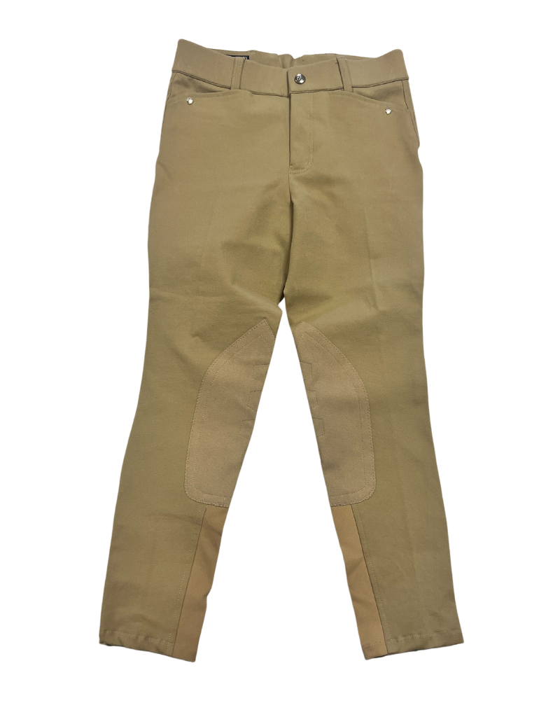 Ariat Kids Knee Patch Breeches Tan 12