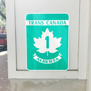 Vivid Print Trans-Canada Highway 1 Sign