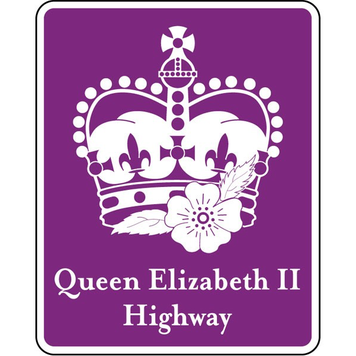 Vivid Print Queen Elizabeth II Highway Sign