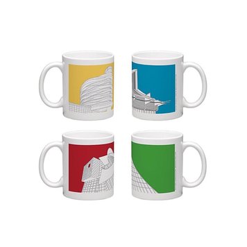 Bee Waeland Edmonton Architecture Series Set Of Four Mugs
