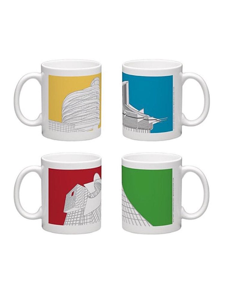 Bee Waeland Edmonton Architecture Series Set Of Four Mugs