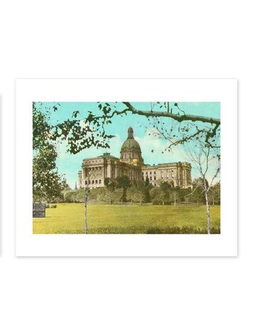 Vivid Archives Alberta Legislature Postcard Print