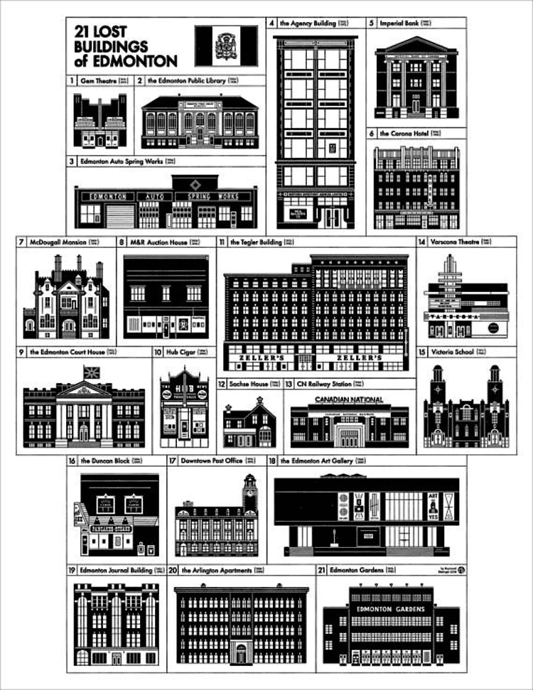 Raymond Biesinger 21 Lost Buildings of Edmonton