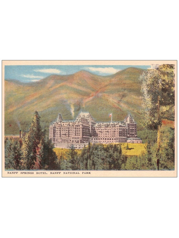 Vivid Print Banff Springs Postcard