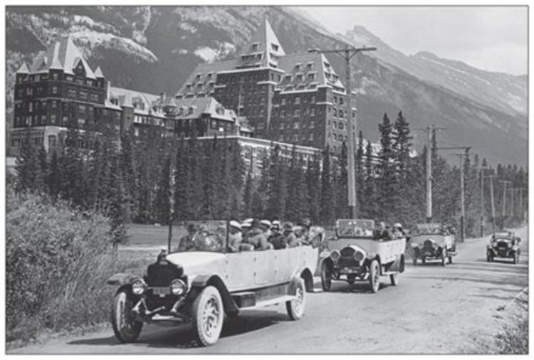 Vivid Print Banff Springs Hotel Postcard