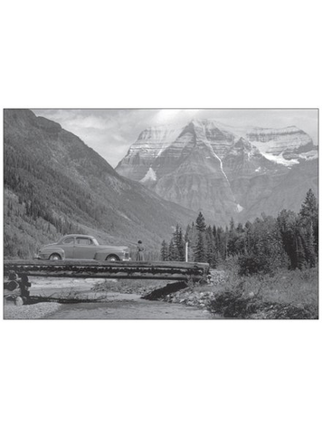 Vivid Print Banff Jasper Highway 1951 Postcard