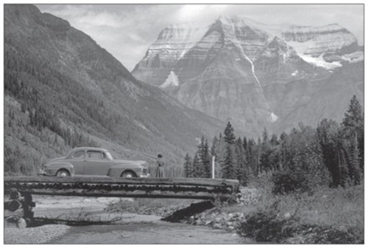 Vivid Print Banff Jasper Highway 1951 Postcard
