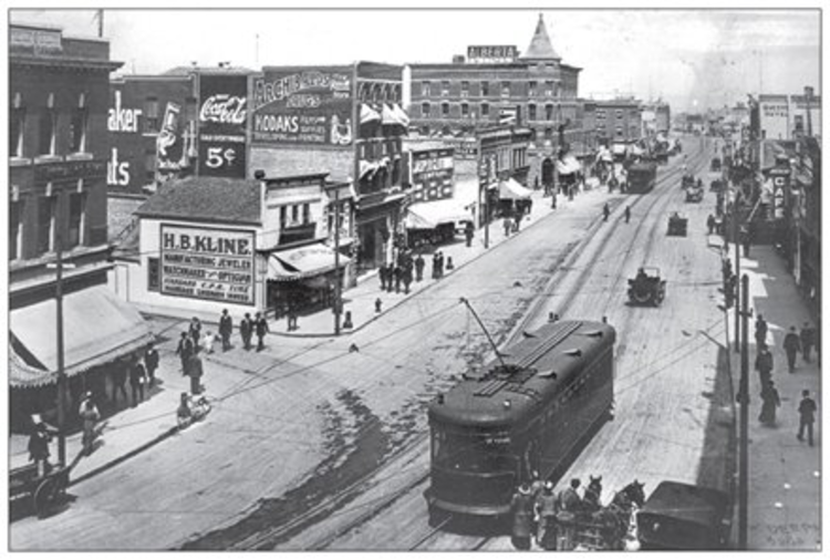 Vivid Print Jasper Avenue East from Queen’s Avenue 1914 Postcard
