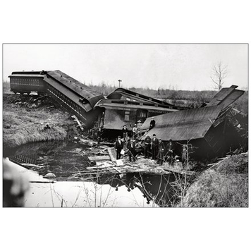 Vivid Print Calgary Edmonton Train Wreck 29 May 1899 Postcard