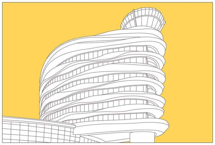 Bee Waeland EIA Tower Postcard