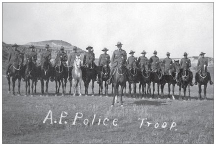 Vivid Print Alberta Provincial Police Troop 1921 Postcard
