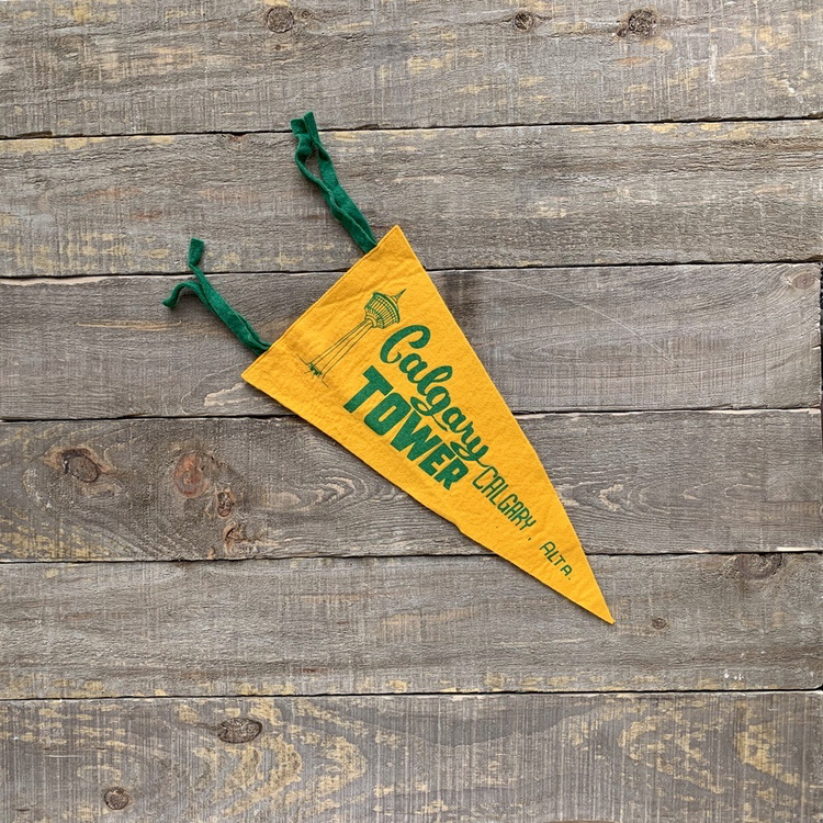 Vivid Vintage Vintage Calgary Tower Pennant