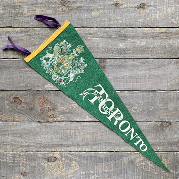 Vivid Vintage Vintage Toronto Pennant Green