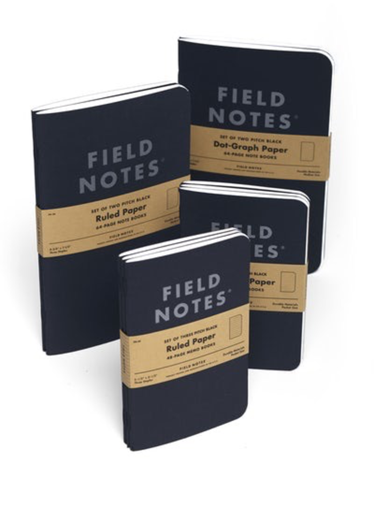 Field Notes Pitch Black Note Book Dot Graph