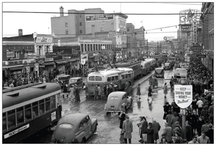 Vivid Print Edmonton 1945 Postcard