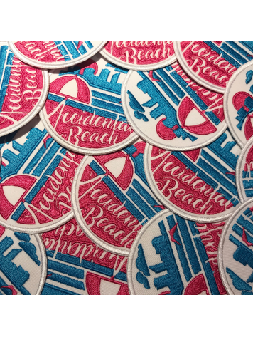 Vivid Print Accidental Beach Embroidered Patch
