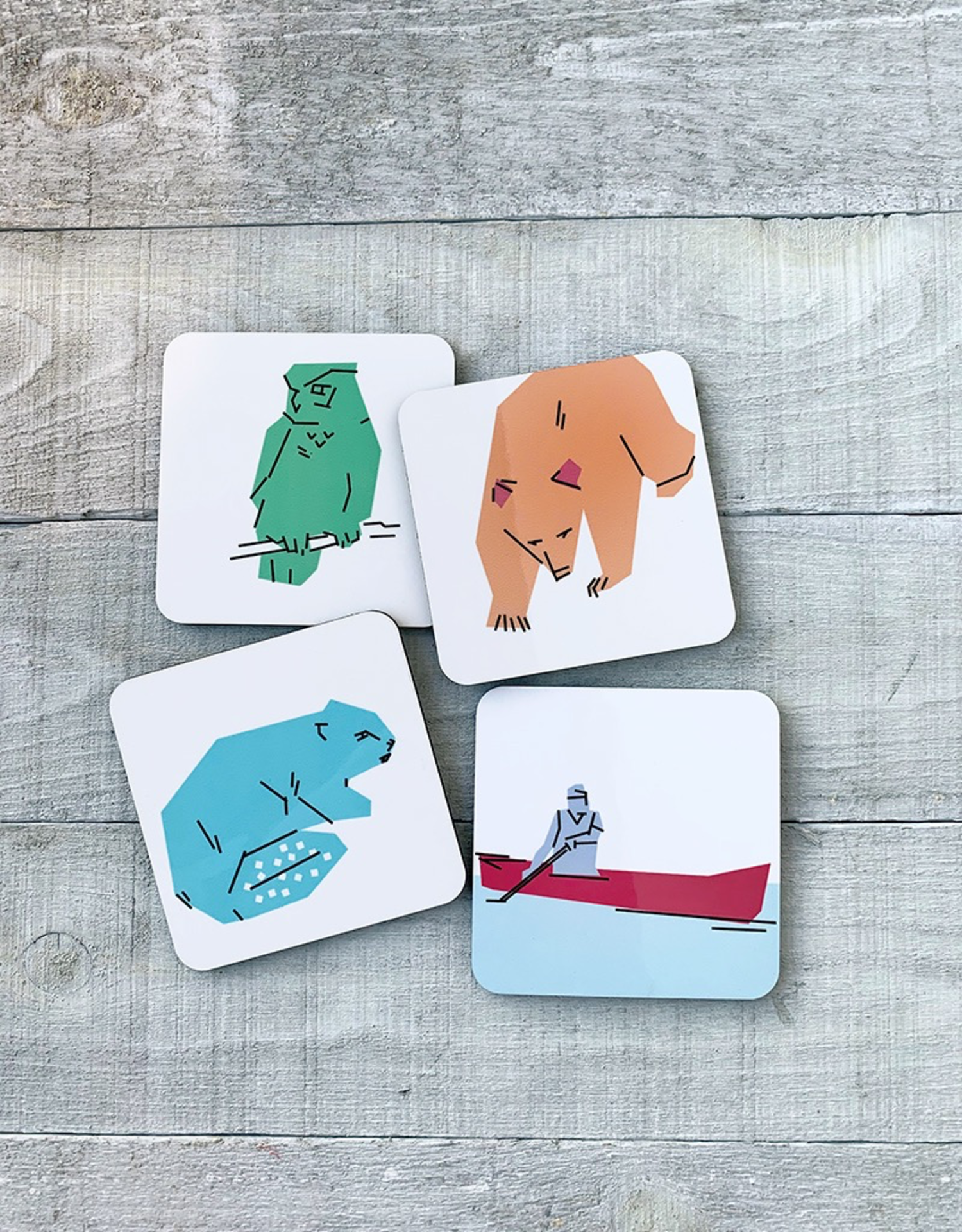 Vivid Print Canadian Parks Coaster Set