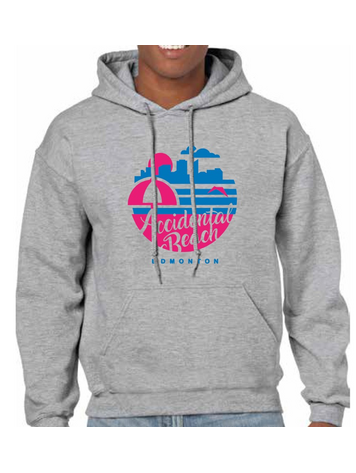 Vivid Print Accidental Beach Hoodie Unisex