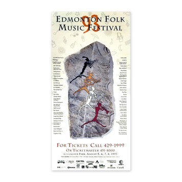 Vivid Print Edmonton Folk Music Festival 1993 Poster