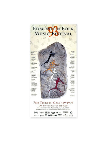 Vivid Print Edmonton Folk Music Festival 1993 Poster