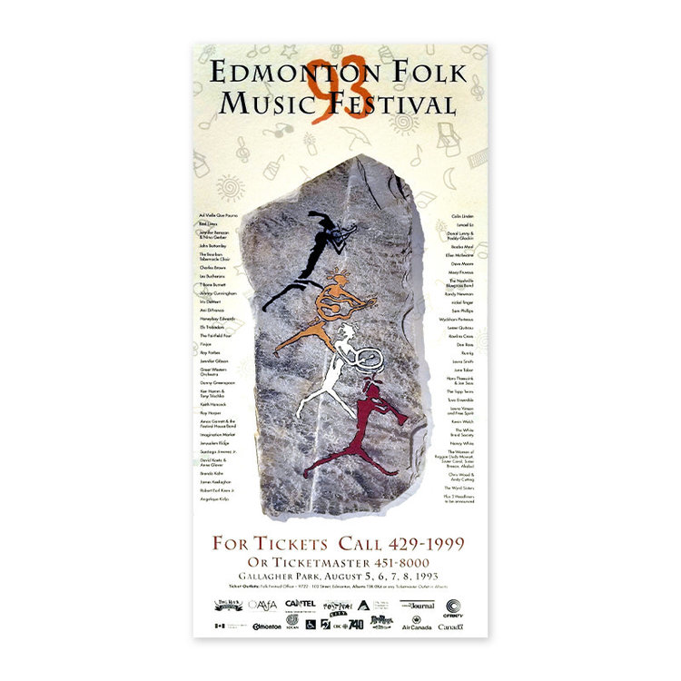 Vivid Print Edmonton Folk Music Festival 1993 Poster