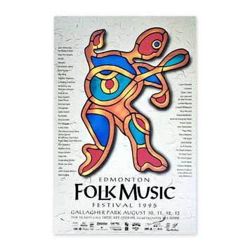 Vivid Print Edmonton Folk Music Festival 1995 Poster
