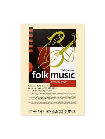 Vivid Print Edmonton Folk Music Festival 1997 Poster
