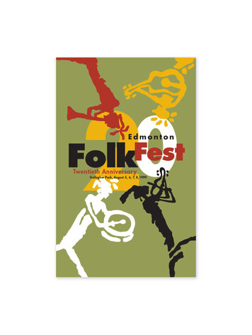 Vivid Print Edmonton Folk Music Festival 1999 Poster