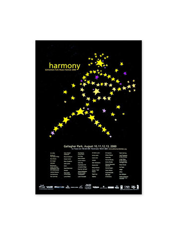Vivid Print Edmonton Folk Music Festival 2000 Poster