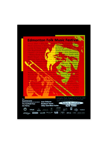Vivid Print Edmonton Folk Music Festival 2001 Poster