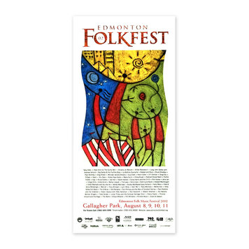 Vivid Print Edmonton Folk Music Festival 2002 Poster