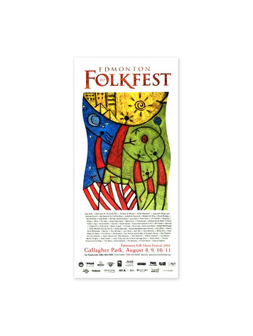 Vivid Print Edmonton Folk Music Festival 2002 Poster