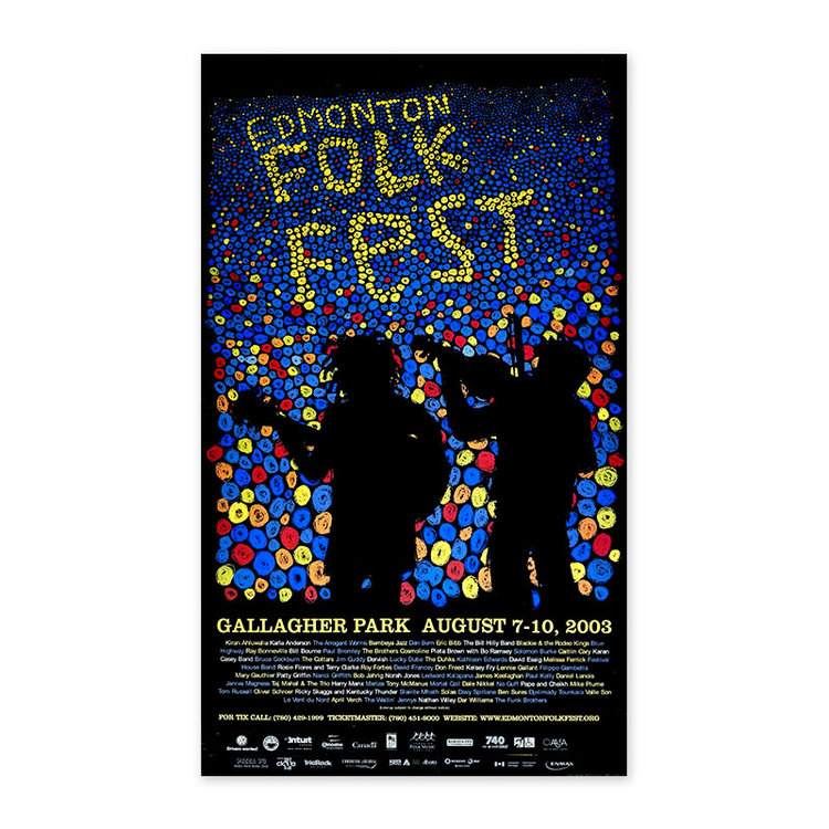 Vivid Print Edmonton Folk Music Festival 2003 Poster