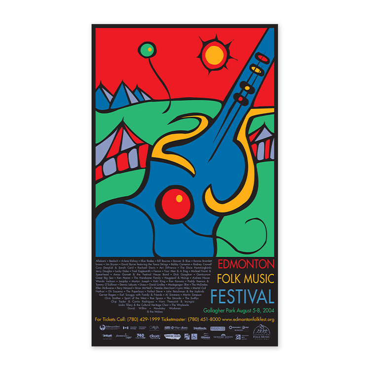Vivid Print Edmonton Folk Music Festival 2004 Poster