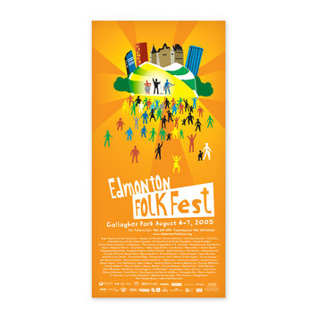 Vivid Print Edmonton Folk Music Festival 2005 Poster