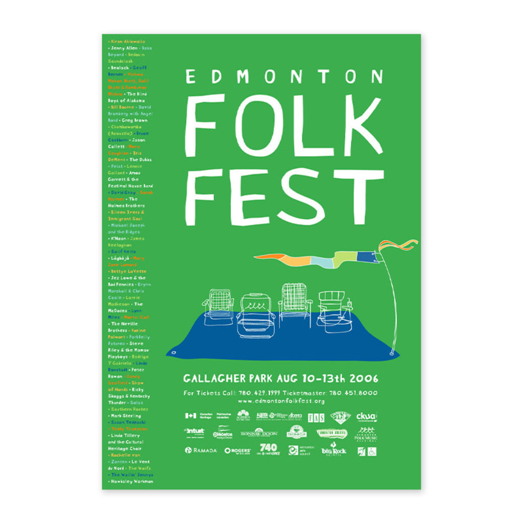 Vivid Print Edmonton Folk Music Festival 2006 Poster