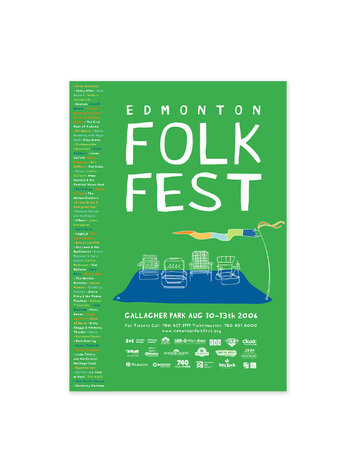 Vivid Print Edmonton Folk Music Festival 2006 Poster